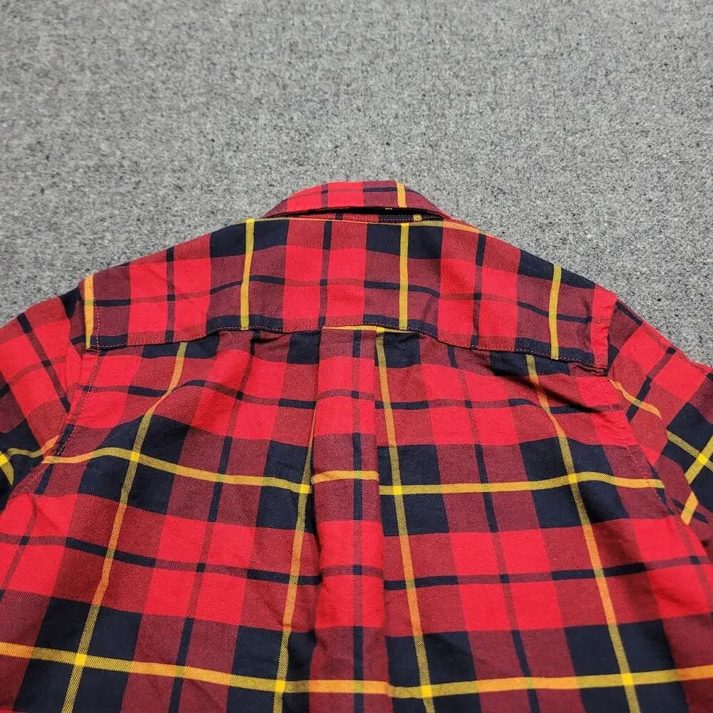 Ralph Lauren Shirt Boys 6 Red Plaid Button Down Youth Kids Preppy Cotton Pony